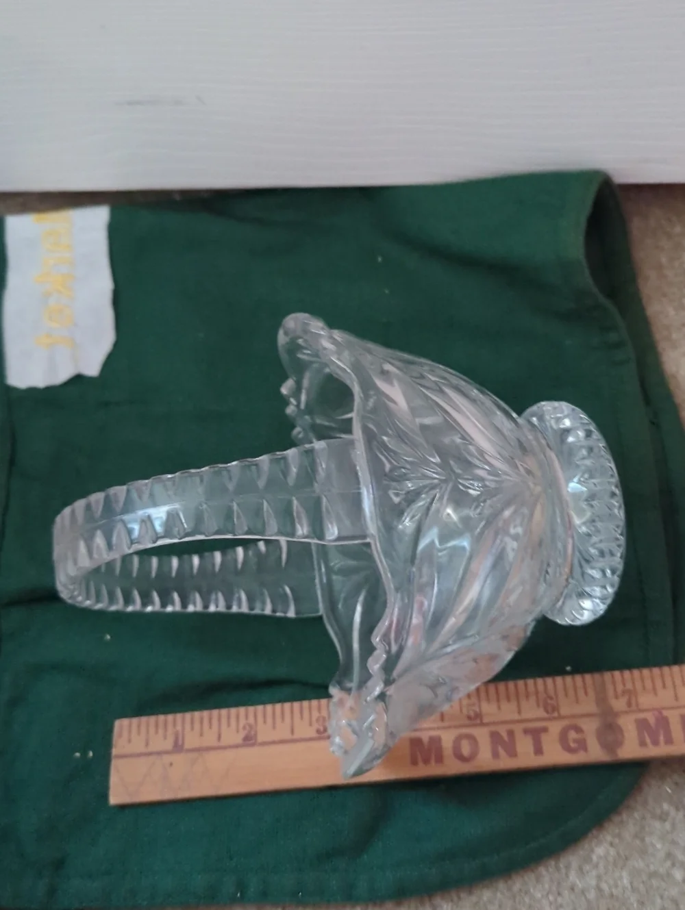VTG 1980 Princess House Decorative 24% Lead Crystal Basket Germany Approx 7
